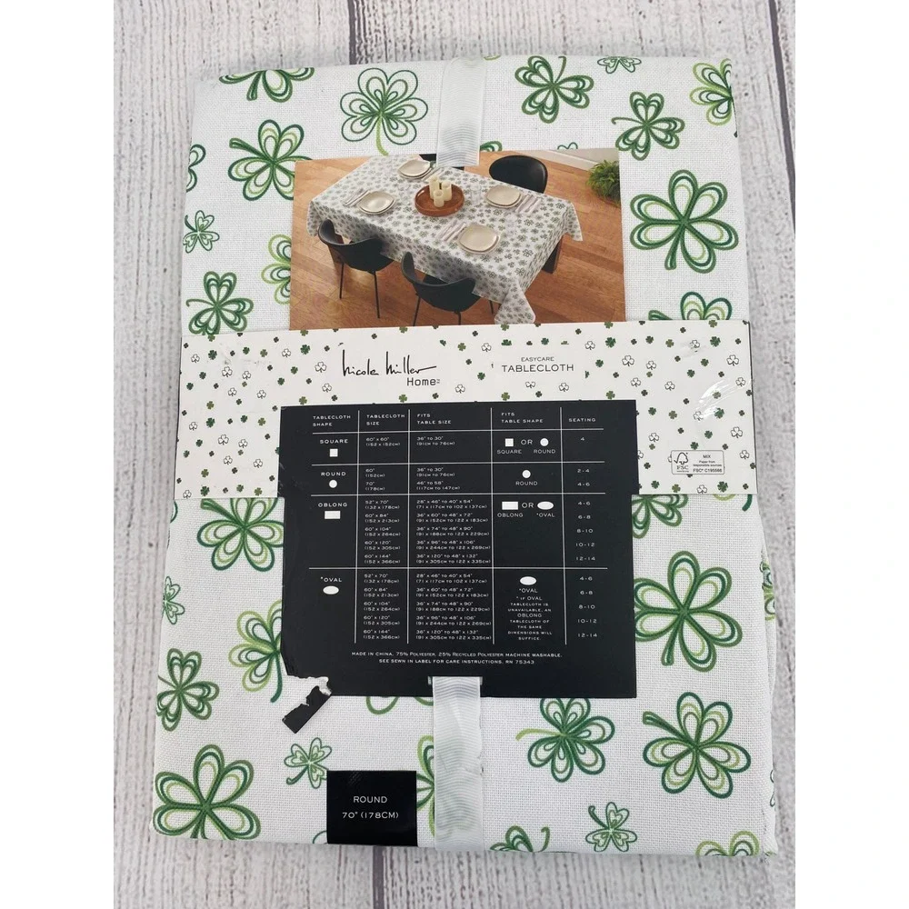 Nicole Miller Home Tablecloth Round 70